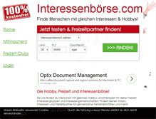Tablet Screenshot of interessenboerse.com